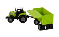 Traktor Rolniczy z Przyczepą Światłą Dźwięki Zielony