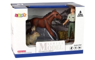 Set of Animal Figurines Horse Hare Farmer
