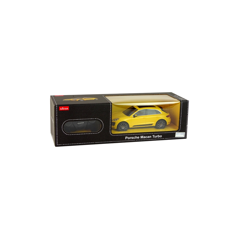 Nuotoliniu būdu valdomas automobilis R/C Porsche Macan Turbo 1:24 Rastar, Yellow