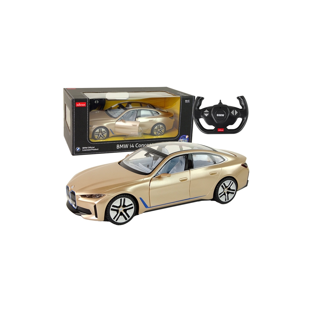 Auto BMW I4 Samochód Zdalnie Sterowany RC Rastar Złoty 1:14