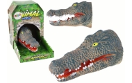 Crocodile Animal Hand Puppet Gray