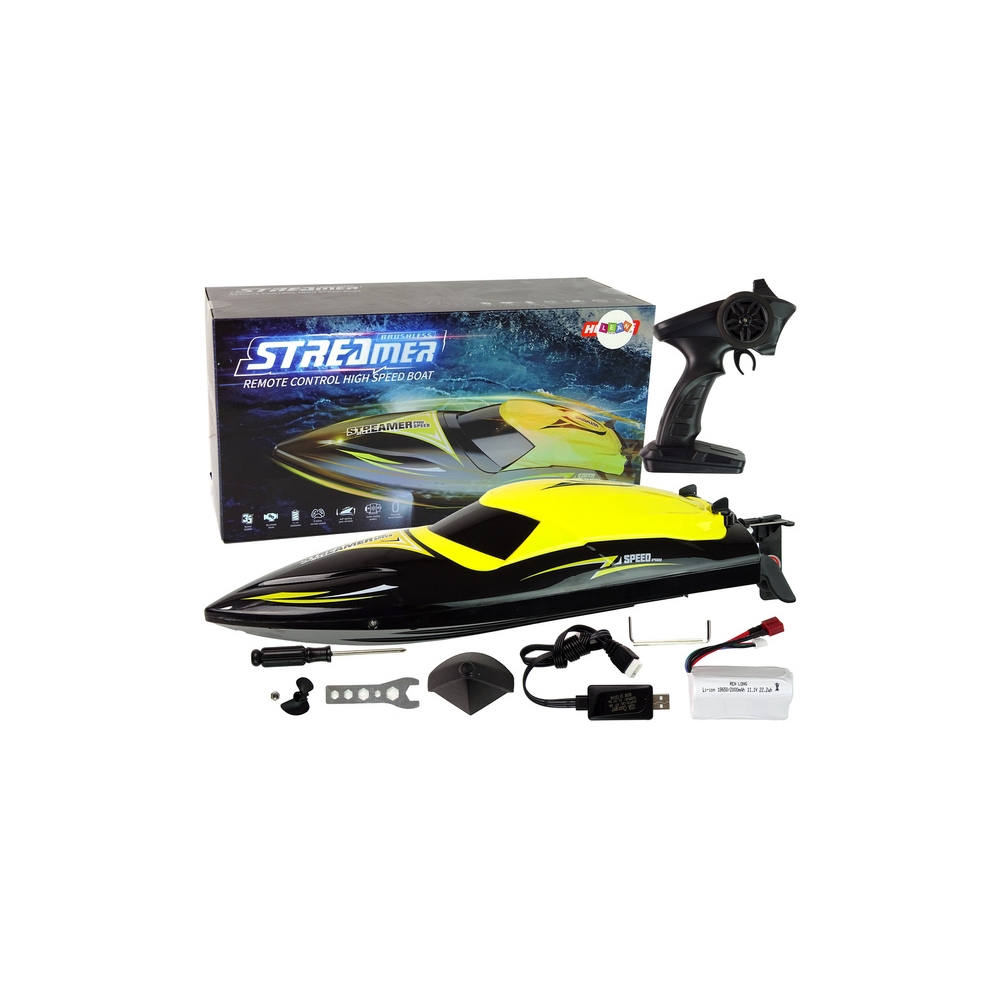 Motorinė valtis R/C 2.4G 35 KM/H, Yellow