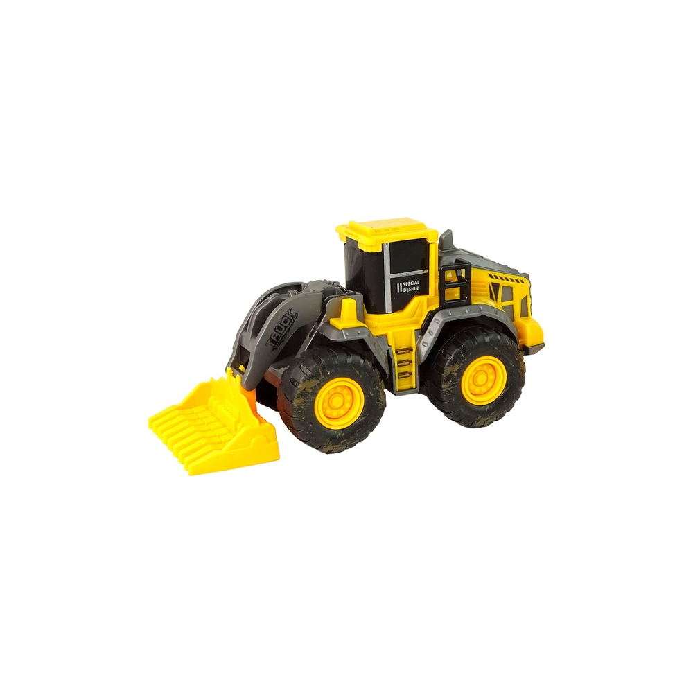 Statybinių transporto priemonių rinkinys 3 modeliai geltonos spalvos
