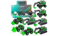 Construction Vehicle Excavator Green Friction Drive
