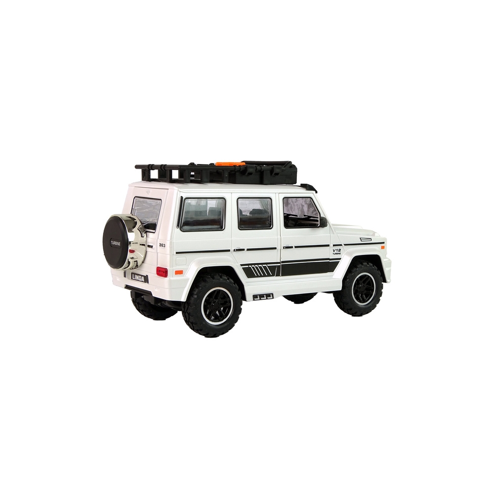 Battery-powered off-road car white