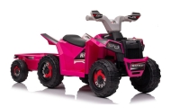 Elektrinis keturratis XMX630T su priekaba, Pink-Elektromobiliai vaikams, Keturračiai ir bagiai-e-vaikas