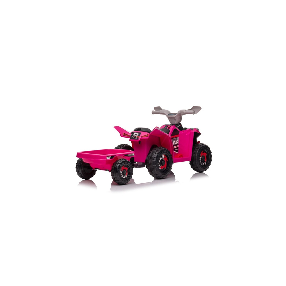 Elektrinis keturratis XMX630T su priekaba, Pink-Elektromobiliai vaikams, Keturračiai ir bagiai-e-vaikas