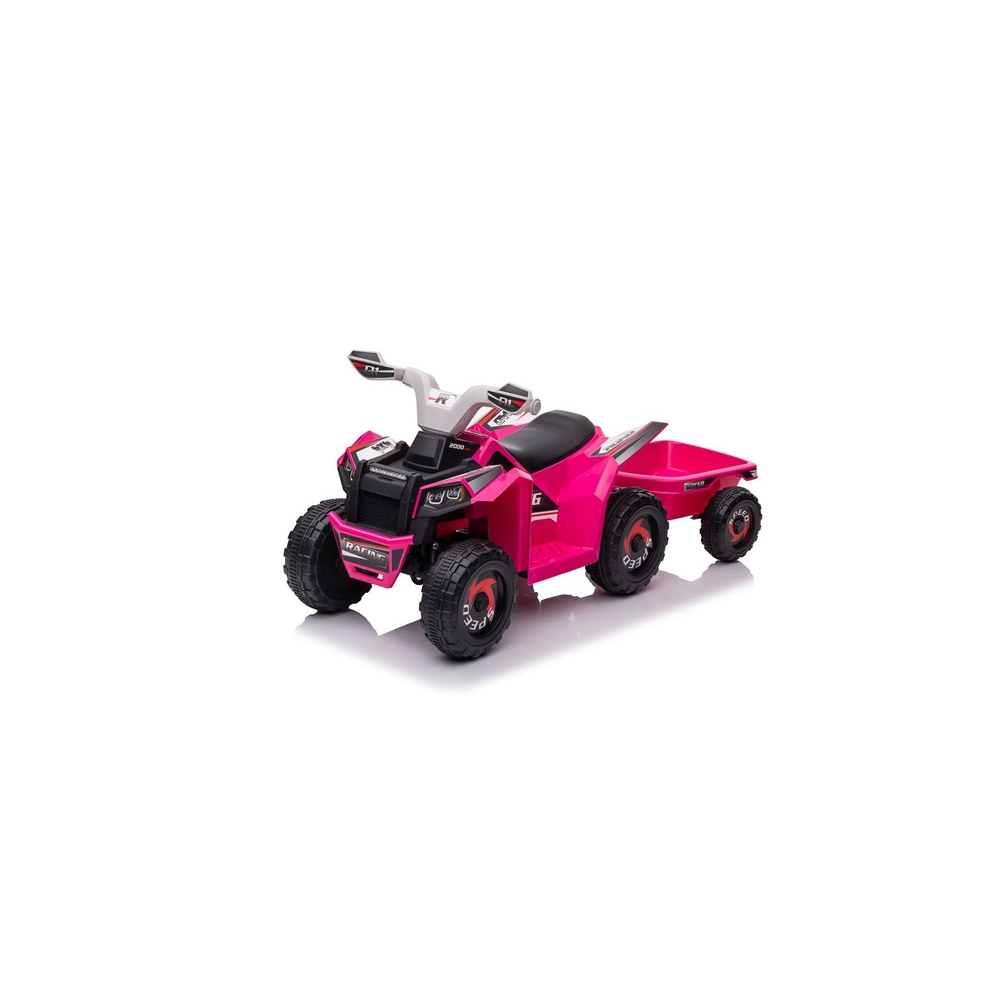 Elektrinis keturratis XMX630T su priekaba, Pink-Elektromobiliai vaikams, Keturračiai ir bagiai-e-vaikas