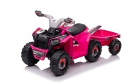 Elektrinis keturratis XMX630T su priekaba, Pink-Elektromobiliai vaikams, Keturračiai ir bagiai-e-vaikas