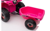 Elektrinis keturratis XMX630T su priekaba, Pink-Elektromobiliai vaikams, Keturračiai ir bagiai-e-vaikas