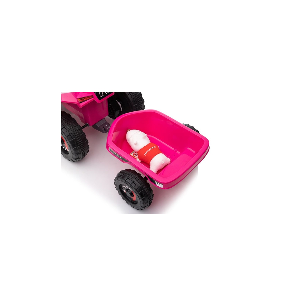 Elektrinis keturratis XMX630T su priekaba, Pink-Elektromobiliai vaikams, Keturračiai ir bagiai-e-vaikas