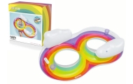 Double Inflatable Swimming Ring 186 x 116 cm Rainbow Bestway 43648