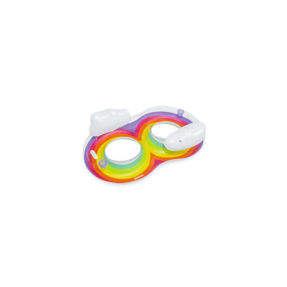 Pripučiamas plaukimo ratas Double 186 x 116 cm Rainbow Bestway 43648