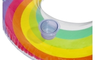 Double Inflatable Swimming Ring 186 x 116 cm Rainbow Bestway 43648