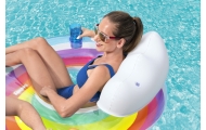 Double Inflatable Swimming Ring 186 x 116 cm Rainbow Bestway 43648