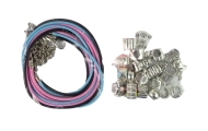 Set of Bracelets, Chains and Coloured Jewellery Beads