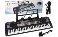 Keyboard z Mikrofonem Instrument Muzyczny Czarny
