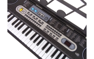 Keyboard z Mikrofonem Instrument Muzyczny Czarny