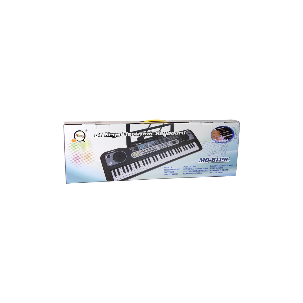 Keyboard z Mikrofonem Instrument Muzyczny Czarny