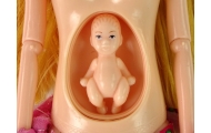Baby Doll Pregnant Pink Dress Flowers