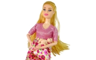 Baby Doll Pregnant Pink Dress Flowers