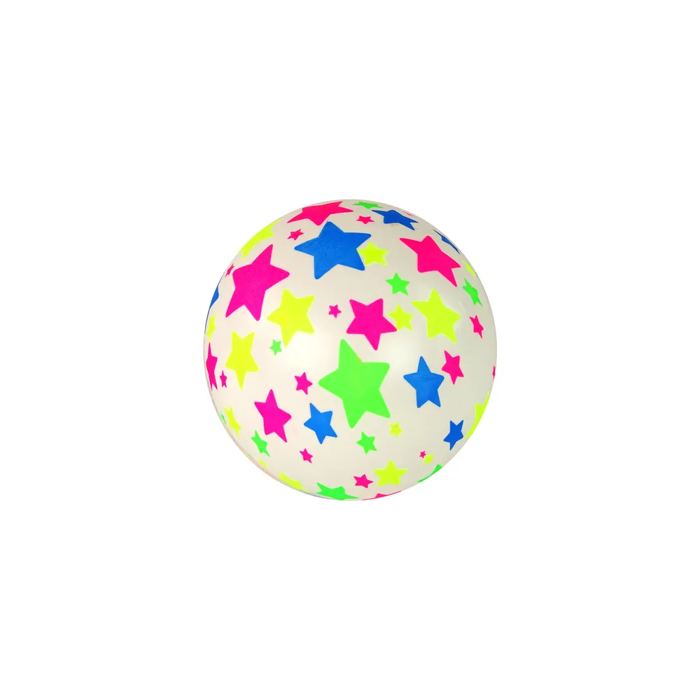 Guminis kamuolys Star 22 cm baltas-Žaislai, Lauko žaislai, Lauko žaidimai ir sporto prekės, Kamuoliai-e-vaikas