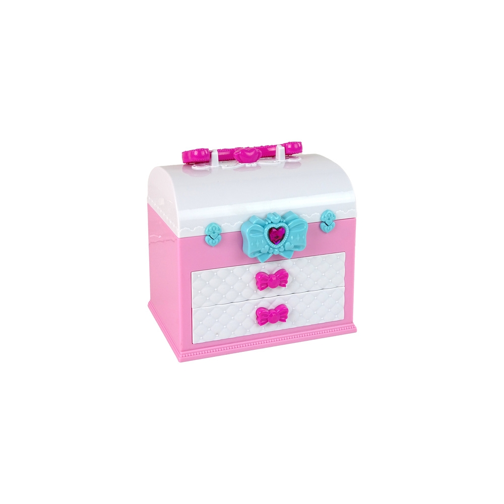Beauty Kit in Suitcase Pink White