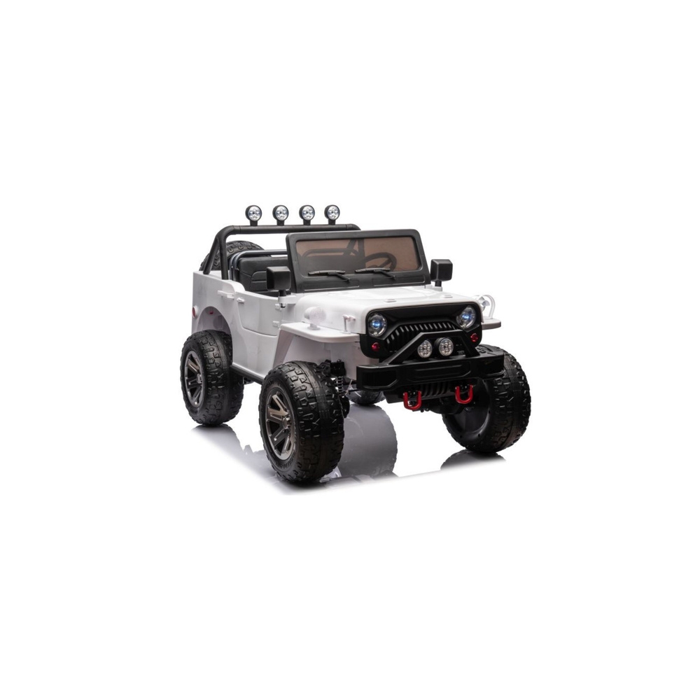 Elektromobilis JH-102 4x4, White-Elektromobiliai vaikams, Visureigiai-e-vaikas