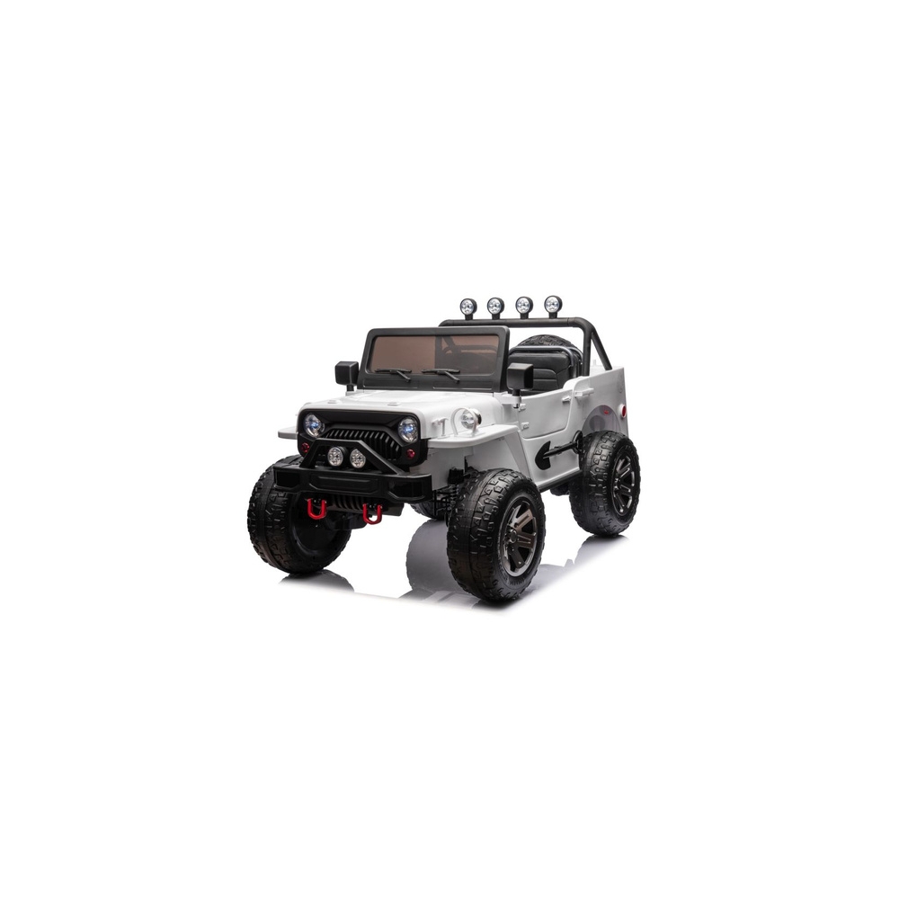 Elektromobilis JH-102 4x4, White-Elektromobiliai vaikams, Visureigiai-e-vaikas