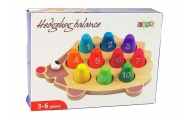Wooden Educational Hedgehog 10 Colorful Pawns
