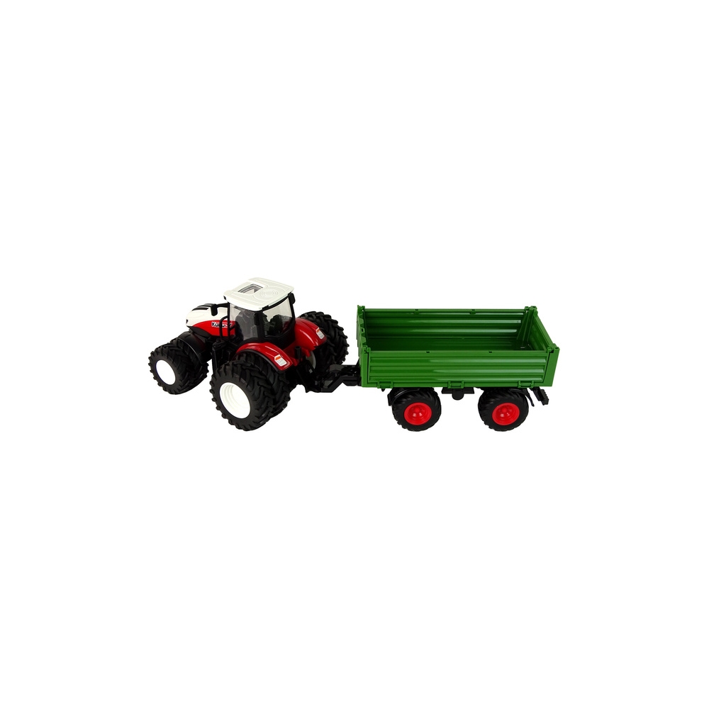 Nuotoliniu būdu valdomas traktorius su priekaba 1:24 Raudonai žalias-Žaislai, Auto ir transporto žaislai, Traktoriai-e-vaikas