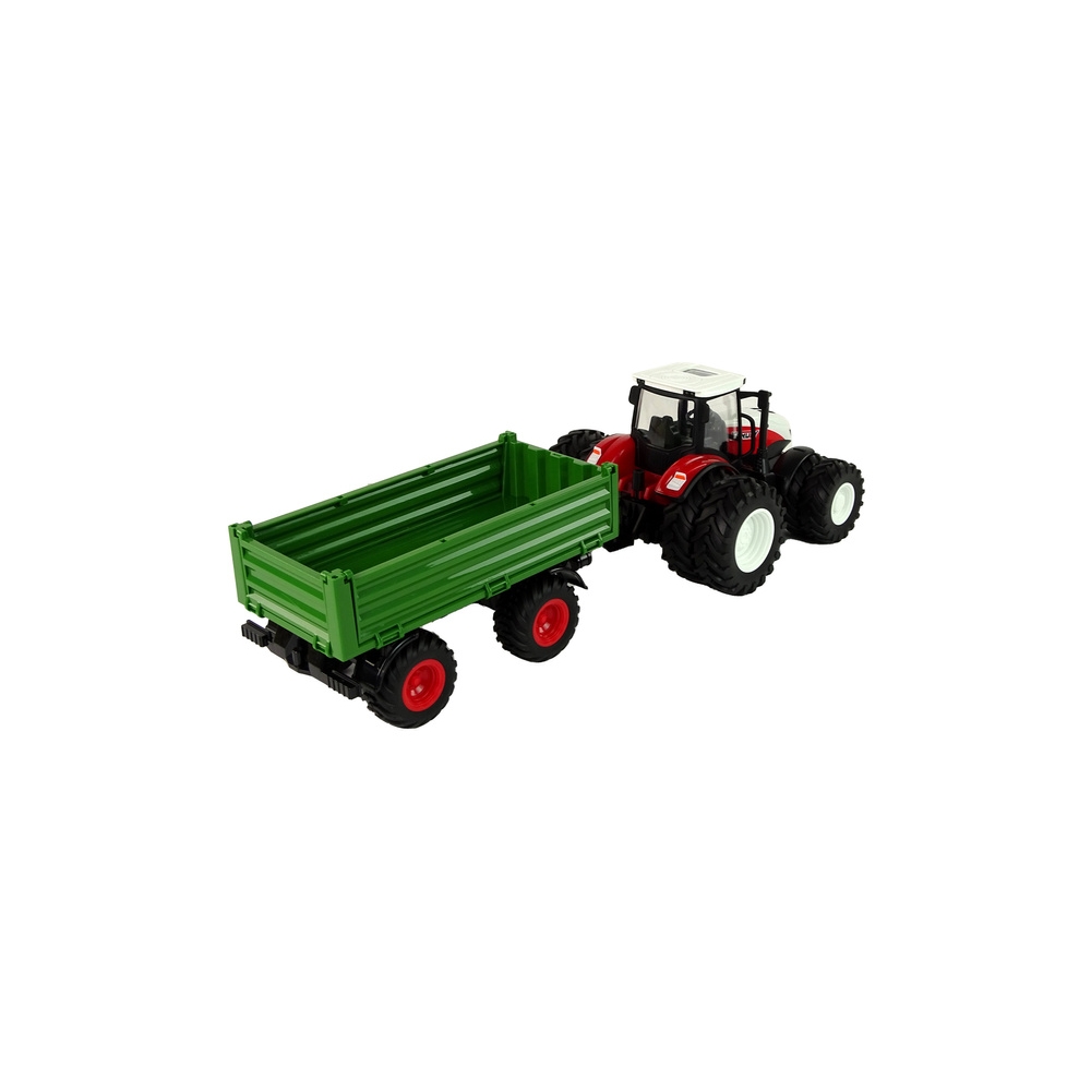 Nuotoliniu būdu valdomas traktorius su priekaba 1:24 Raudonai žalias-Žaislai, Auto ir transporto žaislai, Traktoriai-e-vaikas
