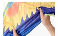Duży Latawiec Ptak Długi Ogon Wstążki Kolorowy Papuga 250cm x 140cm