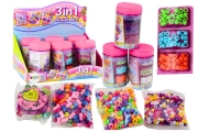 Set of beads in a jar for creating jewelry 3in1