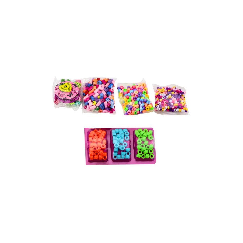 Set of beads in a jar for creating jewelry 3in1