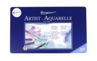 Set of 36 Watercolor Pencils Metal Container