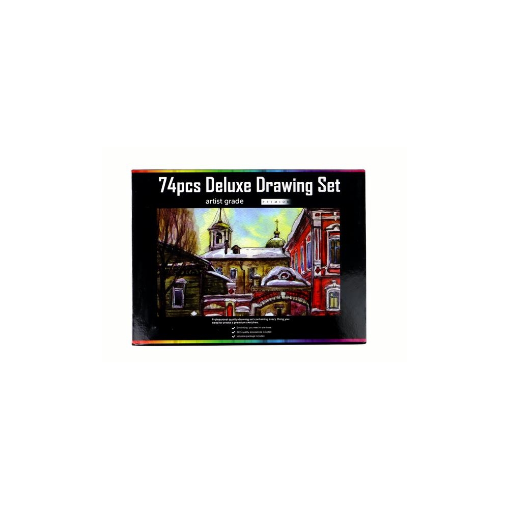 Drawing Set, Crayons in a Box, 74 pcs. XXL