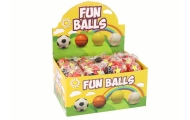 PU futbolo kamuolys su "Jojo" elastine juosta, skirtas šokinėti, 6 cm, raudonos žvaigždės