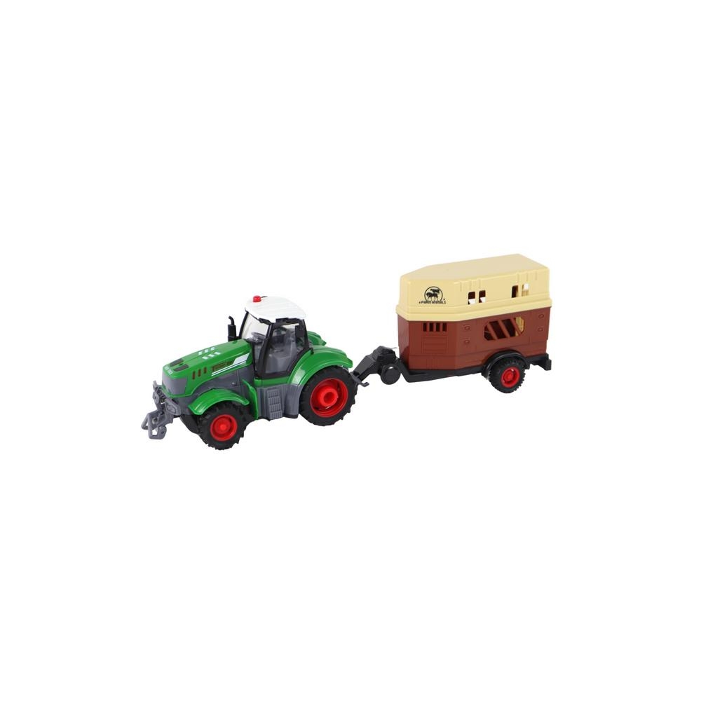 Nuotoliniu būdu valdomas traktorius RC Žemės ūkio traktorius su priekaba 1:24