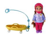 Anlily Dolls Mom With Daughter Sledding Sleigh Set