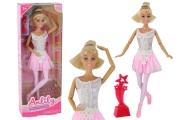 Vaikiška lėlė Anlily Balerina Dancer Statuette Bun Pink Dress