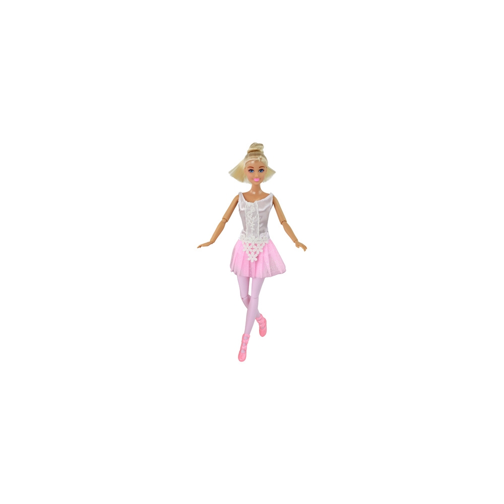 Vaikiška lėlė Anlily Balerina Dancer Statuette Bun Pink Dress
