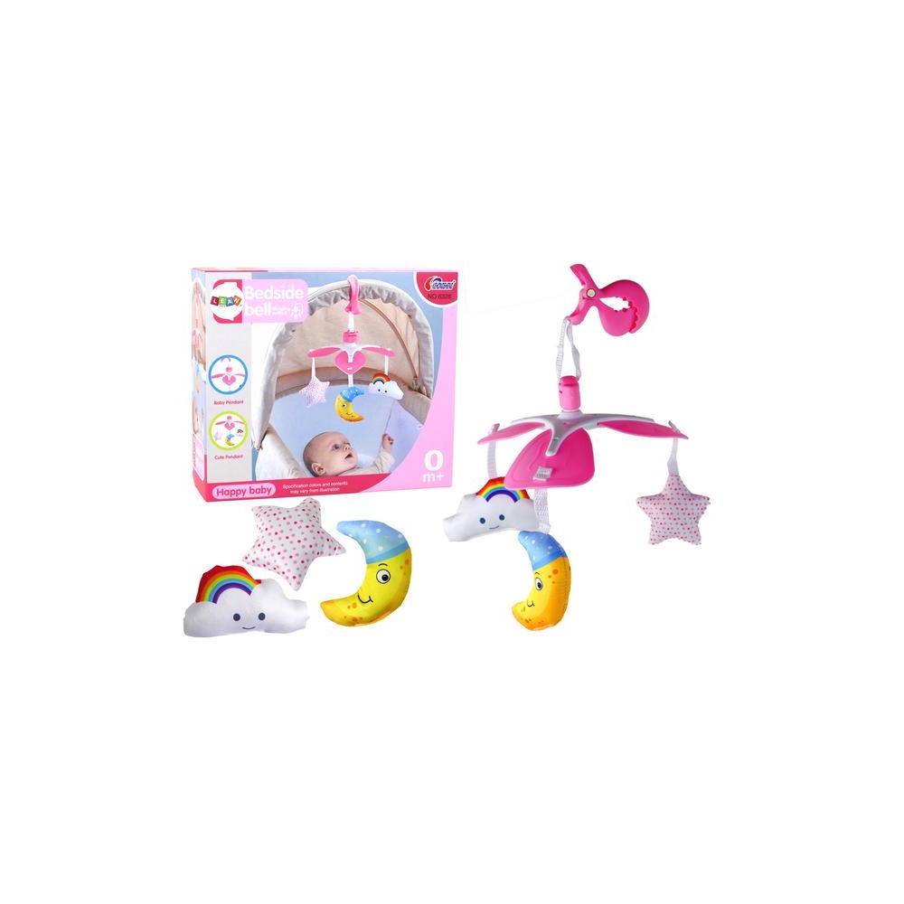 Kūdikių lovelės karuselė Sky Clip Pink-Miegui, Migdukai ir karuselės, Karuselės-e-vaikas