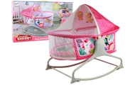 Daugiafunkcinė lova Rocker 2in1 Vaikiškas kilimėlis Sounds Vibrations Pink-Miegui, Gultukai ir sūpynės-e-vaikas