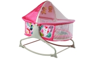 Daugiafunkcinė lova Rocker 2in1 Vaikiškas kilimėlis Sounds Vibrations Pink-Miegui, Gultukai ir sūpynės-e-vaikas