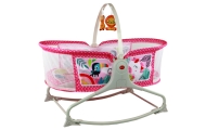 Daugiafunkcinė lova Rocker 2in1 Vaikiškas kilimėlis Sounds Vibrations Pink-Miegui, Gultukai ir sūpynės-e-vaikas