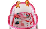 Daugiafunkcinė lova Rocker 2in1 Vaikiškas kilimėlis Sounds Vibrations Pink-Miegui, Gultukai ir sūpynės-e-vaikas
