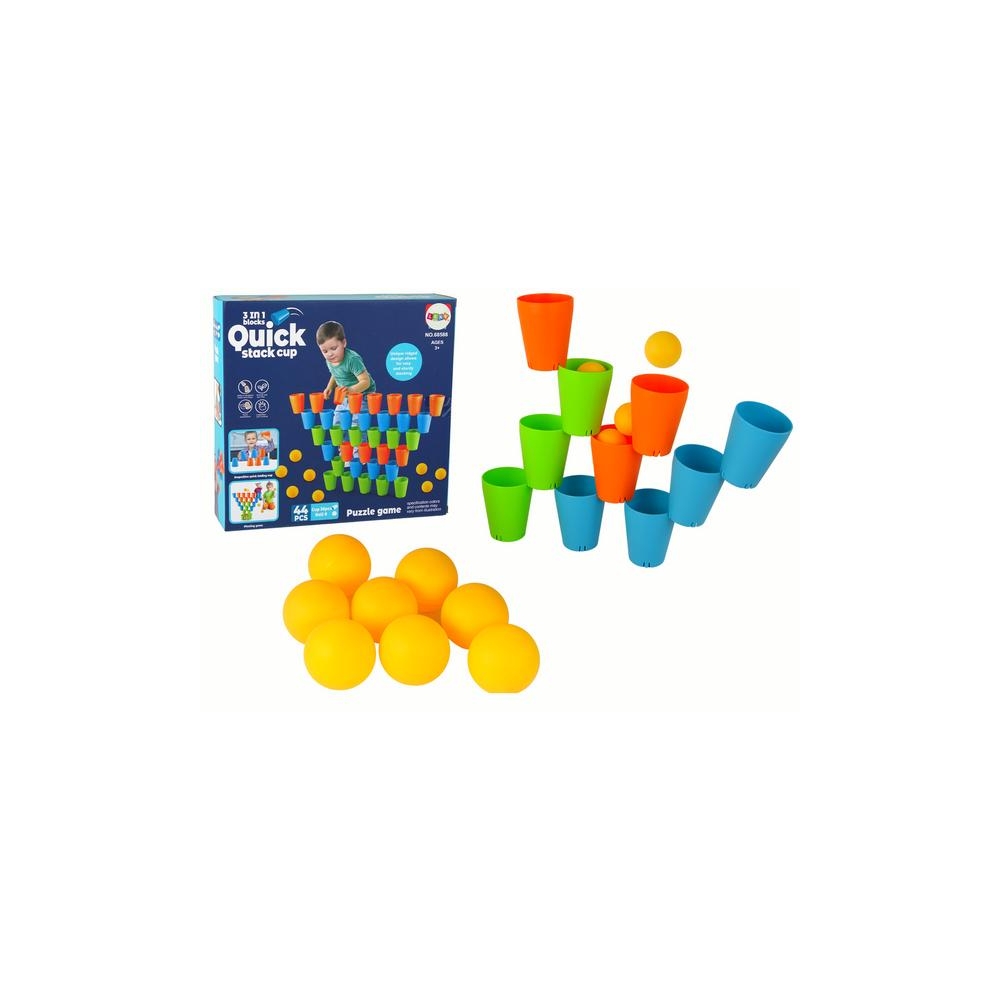 Cups Puzzle Game 3 in 1 44 Pieces
