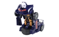 Robotas policijos automobilis 2in1 transformacija, mėlynas