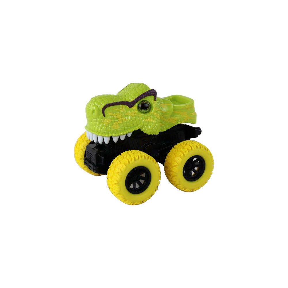 Visureigis Push Tyrannosaurus Rex guminiais ratais Žalias
